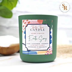 Looking to ground yourself and create an atmosphere soaked in intrigue?  Earth Song is a clean, sophisticated scented soy candle with universal appeal. This captivating fragrance sends you on an earth daydream with hints of orange, grapefruit, and an infusion of sage. Lavender, oakmoss, amber, and tonka round out the middle and base to bring a beautifully refined and irresistible essence to your space.  Earth Song is infused with natural essential oils, including sage, lavandin, and orange. @SparkandRevive
